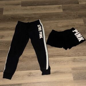 Pink by Victoria’s Secret Joggers + Shorts Bundle – Size Small